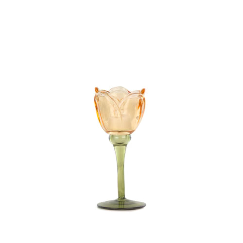 Aurelia Turuncu Dekoratif Cam Kadeh – 19 cm