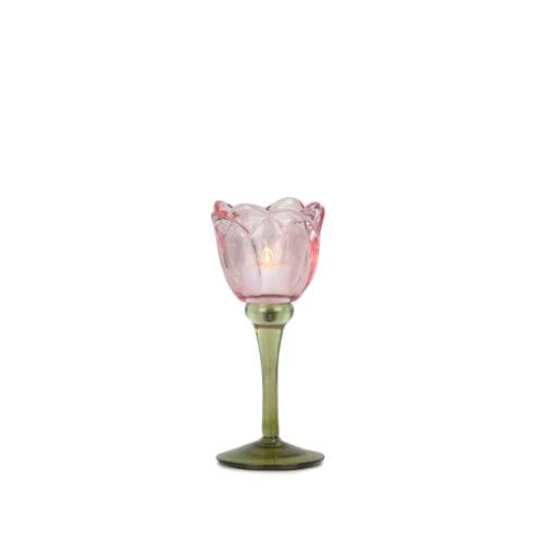 Aurelia Pembe Dekoratif Cam Kadeh – 19 cm