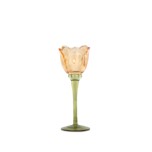 Aurelia Turuncu Dekoratif Cam Kadeh – 22 cm