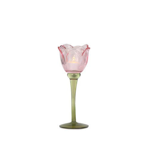Aurelia Pembe Dekoratif Cam Kadeh – 22 cm