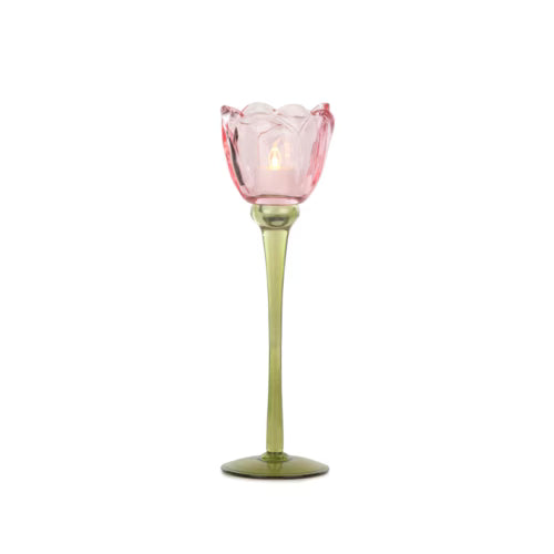 Aurelia Pembe Dekoratif Cam Kadeh – 27 cm