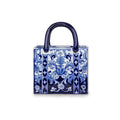 Riviera Bleu Blanc Çanta Vazo – 25 cm
