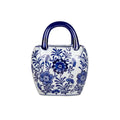 Riviera Bleu Blanc Çanta Vazo – 27 cm