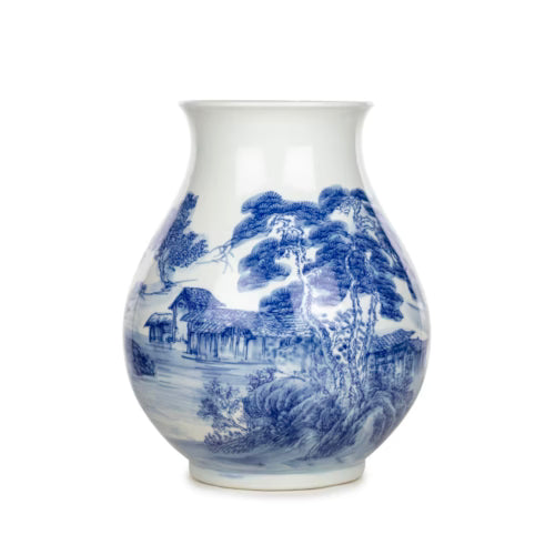 Maison Bleu Blanc Vazo – 36 cm